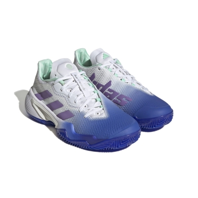 adidas Tennisschuhe Barricade Clay/Sandplatz (Stabil) weiss/blau/violett Damen